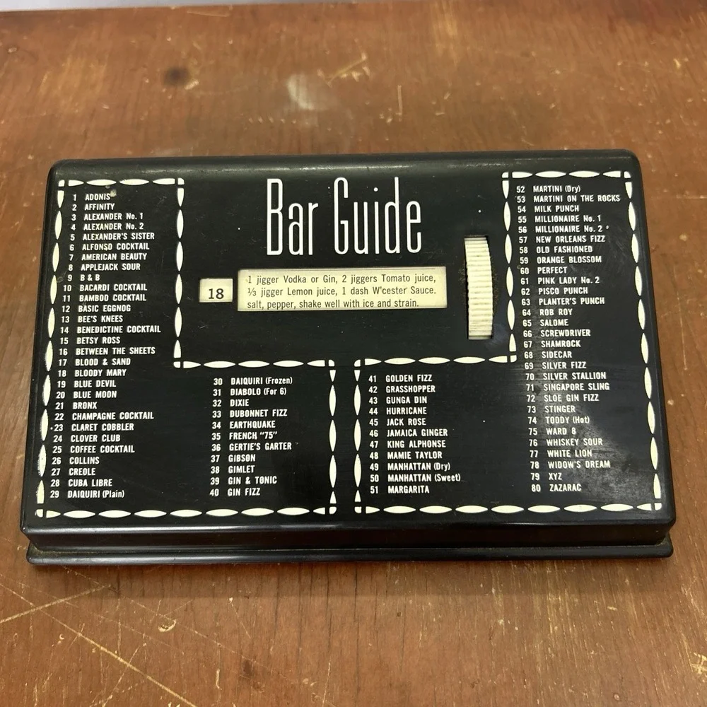 Vintage 1950s  Bar Guide Glen Shaw Mixed Drinks 80 Cocktail Recipes Black MCM